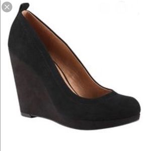 ALDO Brand new black suede 3-4 inch wedges